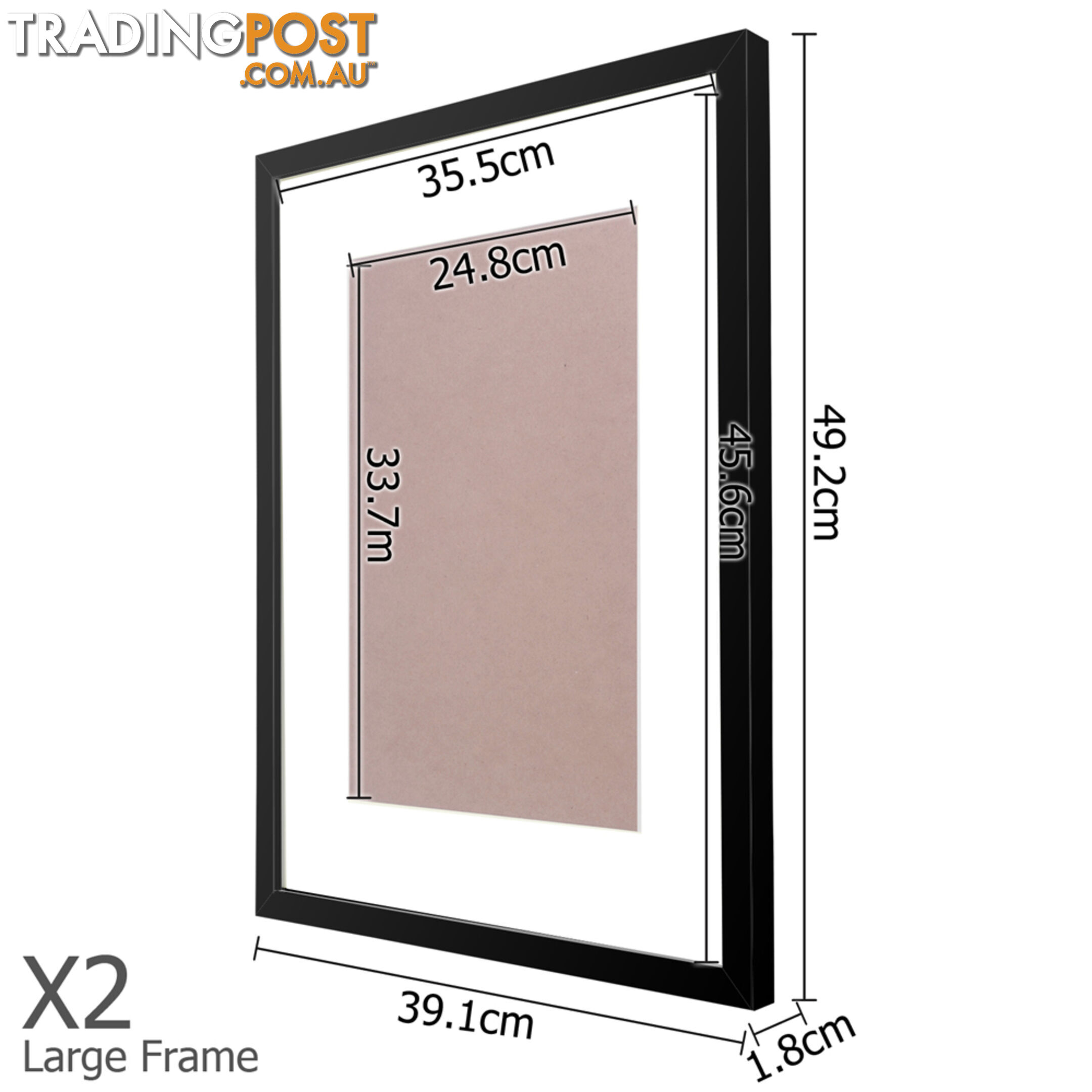 20 pcs Photo Frames Set Wall Black