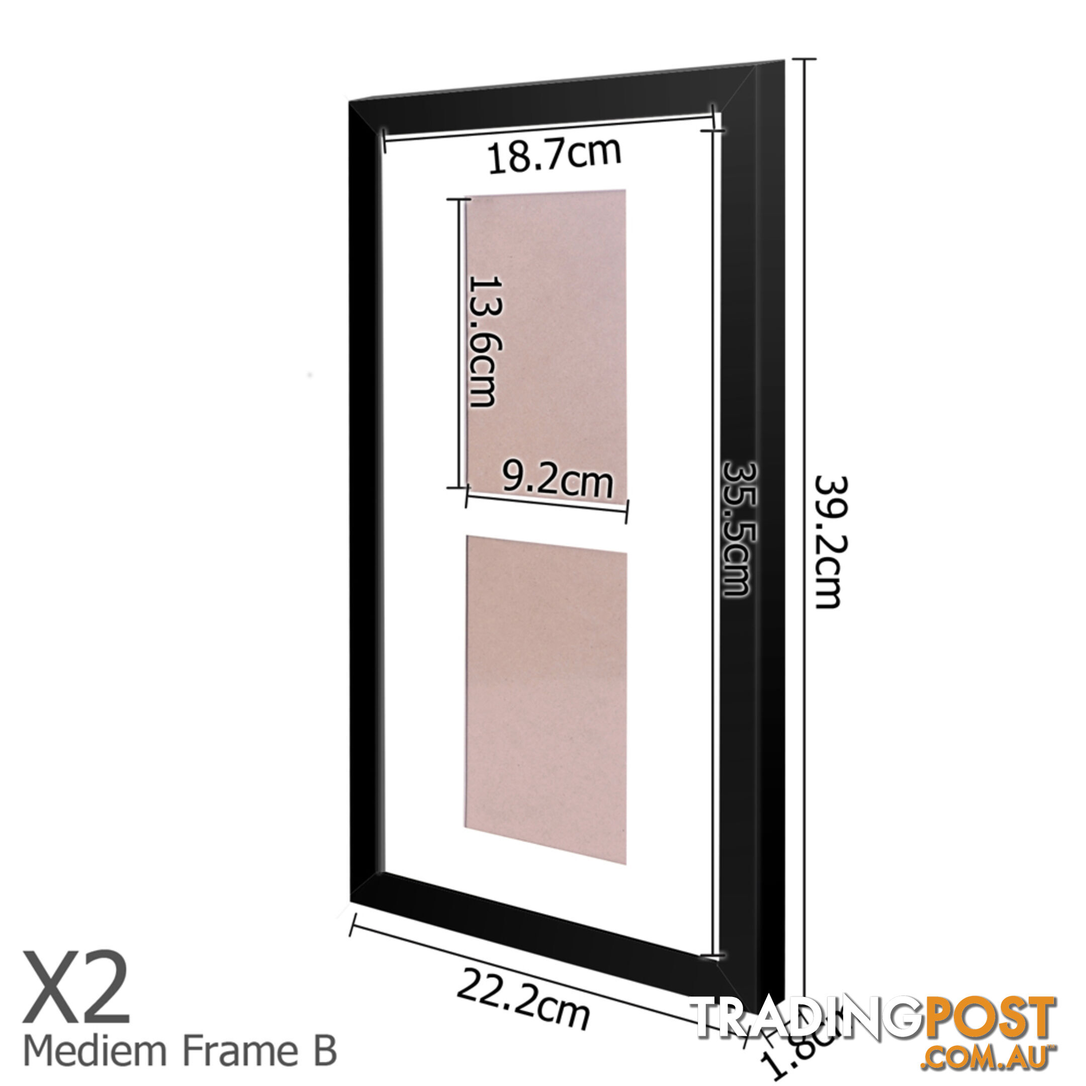 20 pcs Photo Frames Set Wall Black