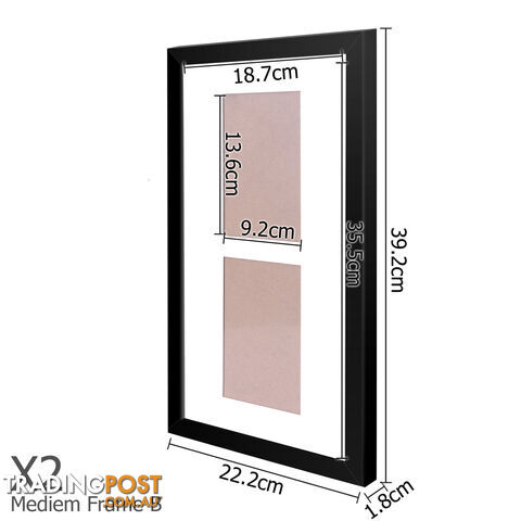 20 pcs Photo Frames Set Wall Black