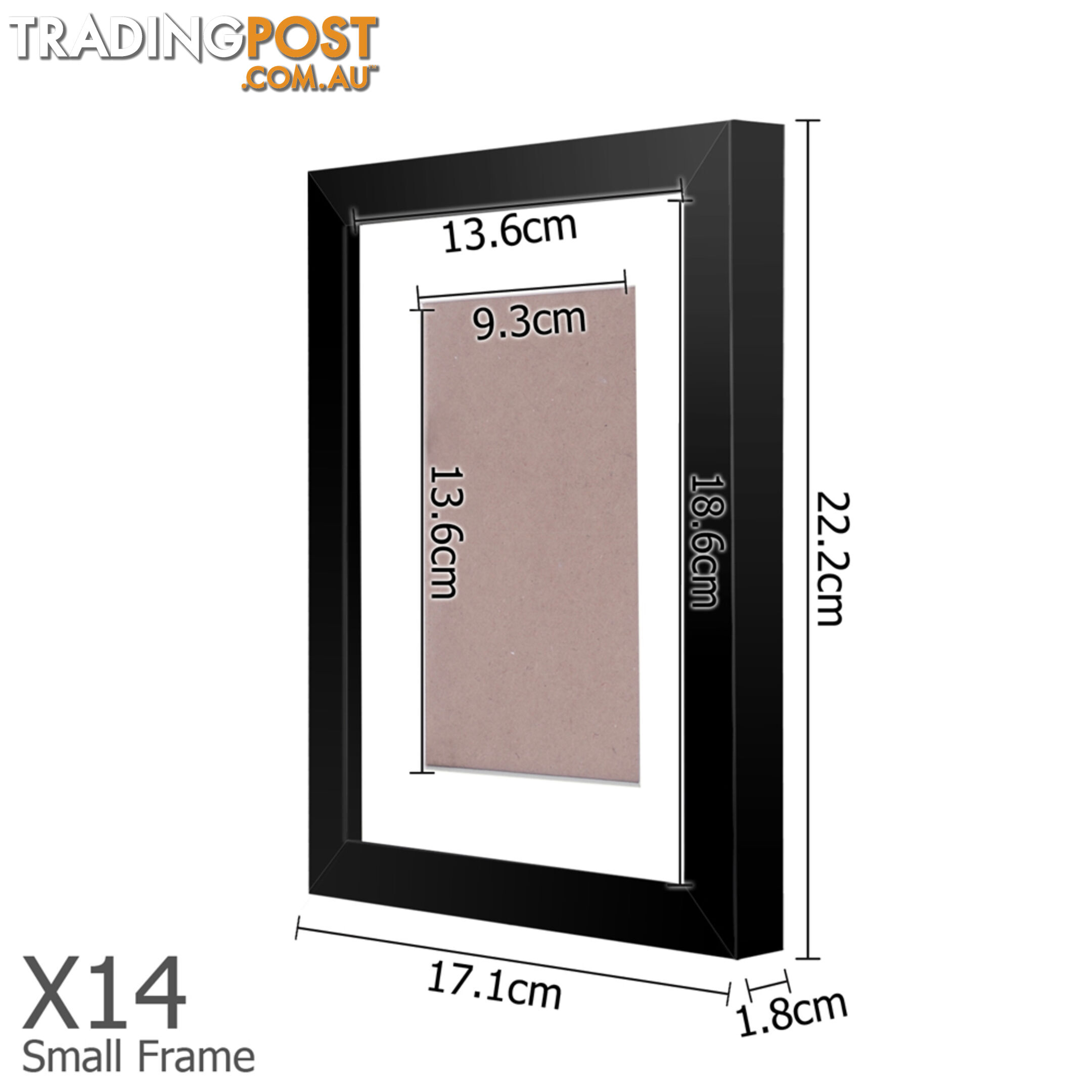 20 pcs Photo Frames Set Wall Black