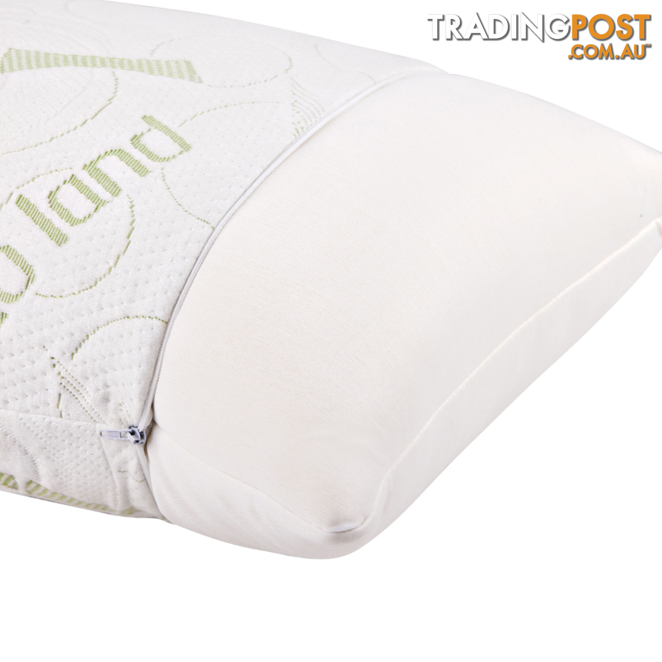 Set of 2 Bamboo Fabric Cover Shredded Memory Foam Pillow 70 x 40 cm