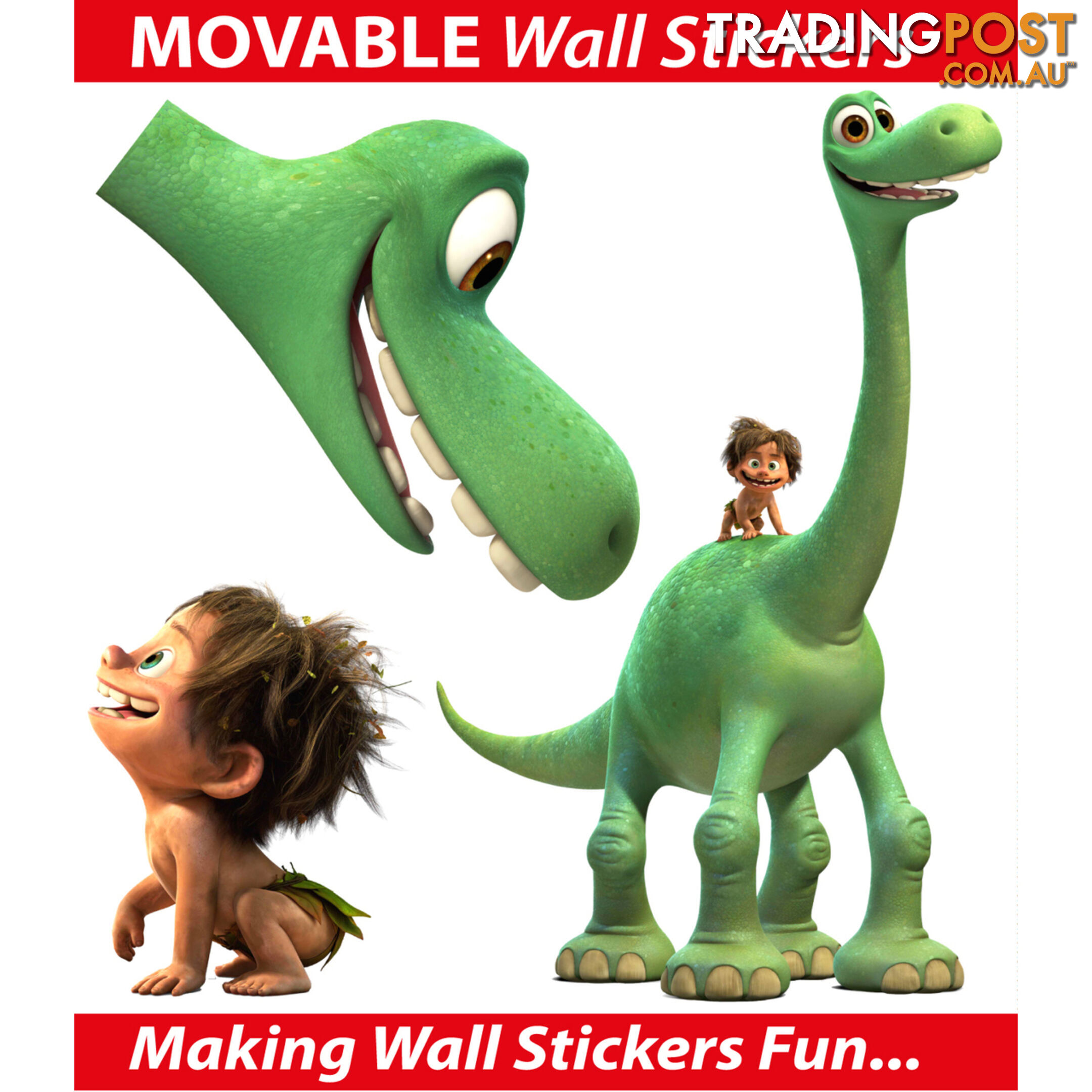 10 X The Good Dinosaur MOVABLE and Reusable Toy box - Wall Stickers