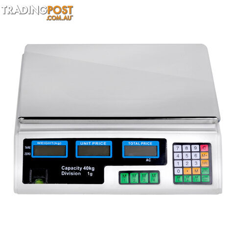 Kitchen Electronic Digital Scales 40kg  White