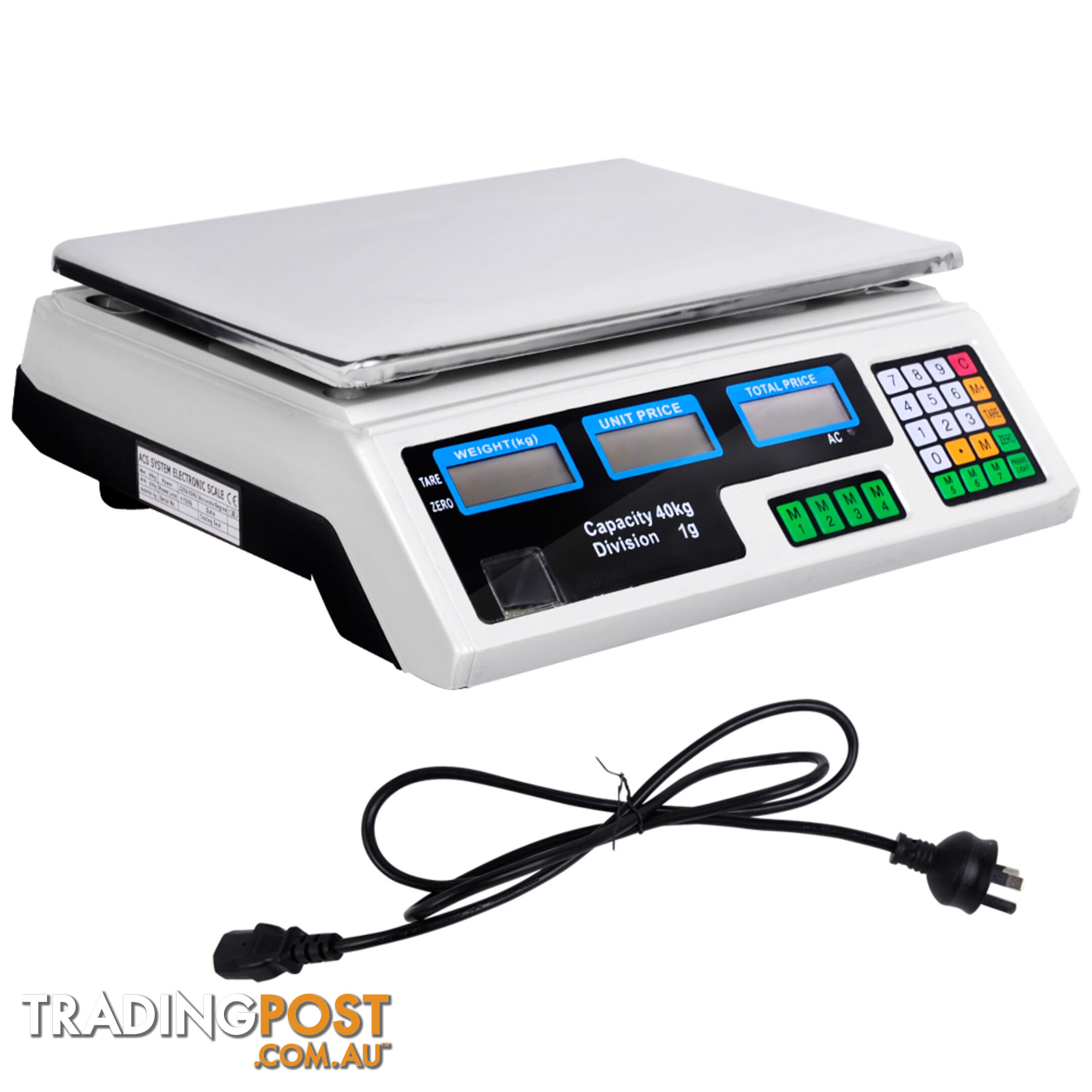 Kitchen Electronic Digital Scales 40kg  White