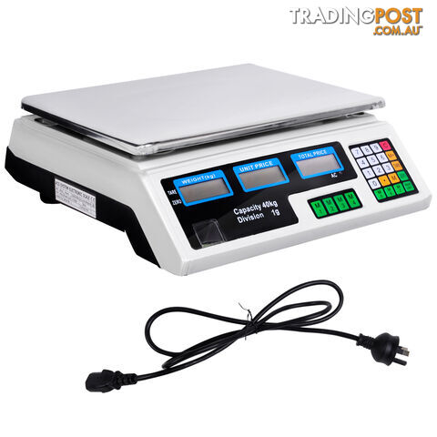 Kitchen Electronic Digital Scales 40kg  White