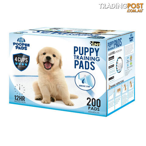 200 Puppy Pet Dog Toilet Training Pads Blue