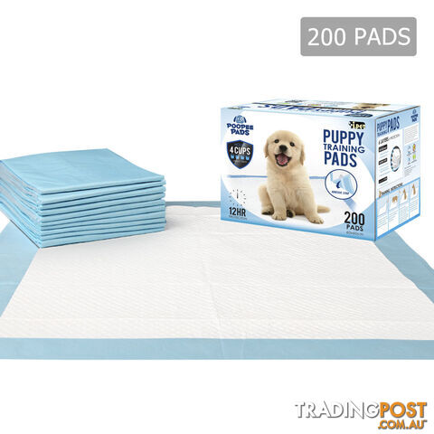 200 Puppy Pet Dog Toilet Training Pads Blue