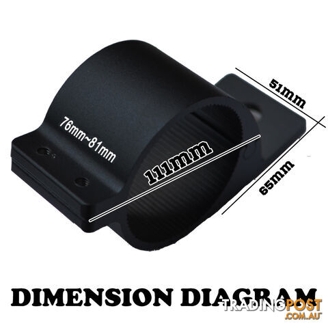 PAIR Bullbar Mounting Bracket Clamp 76-81mm For LED Light Bar HID Antenna ARB - photo 4 of 4