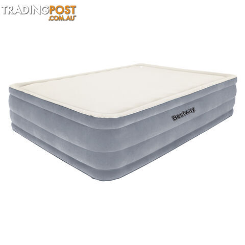 Bestway Queen Inflatable Air Mattress Bed w/ Built-in Electric Pump Grey