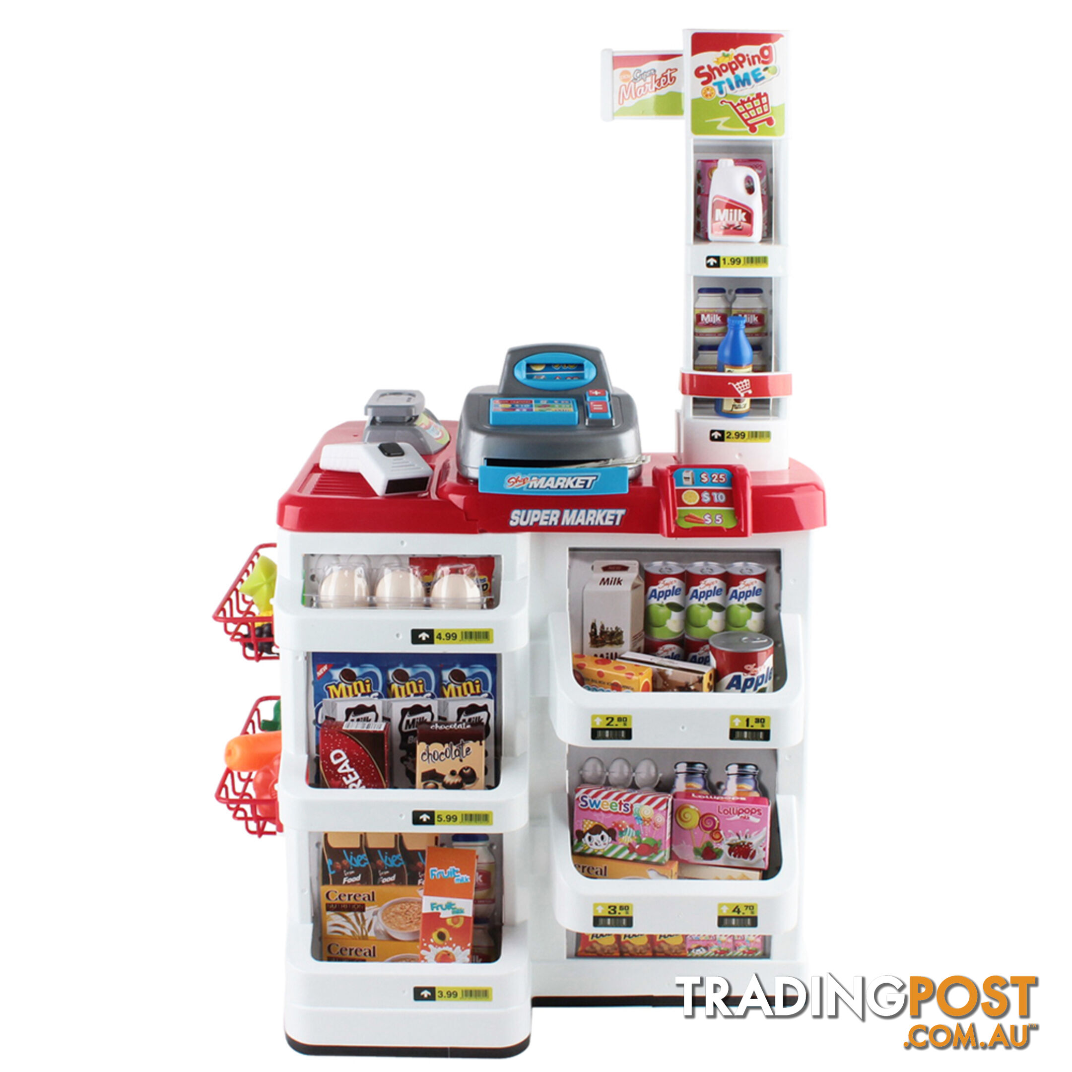 Supermarket Pretend Play Set Red White