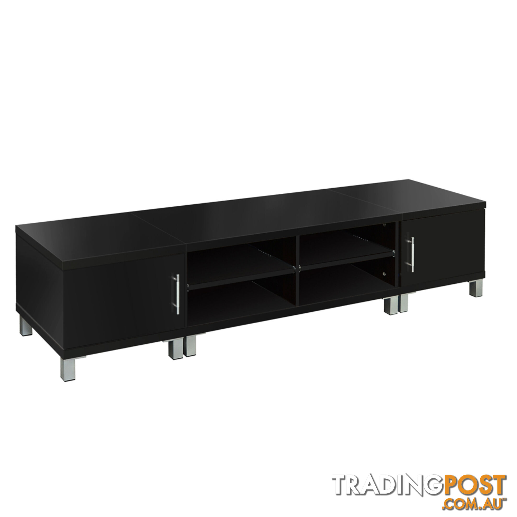 TV Stand Entertainment Unit Lowline Cabinet Drawer Black