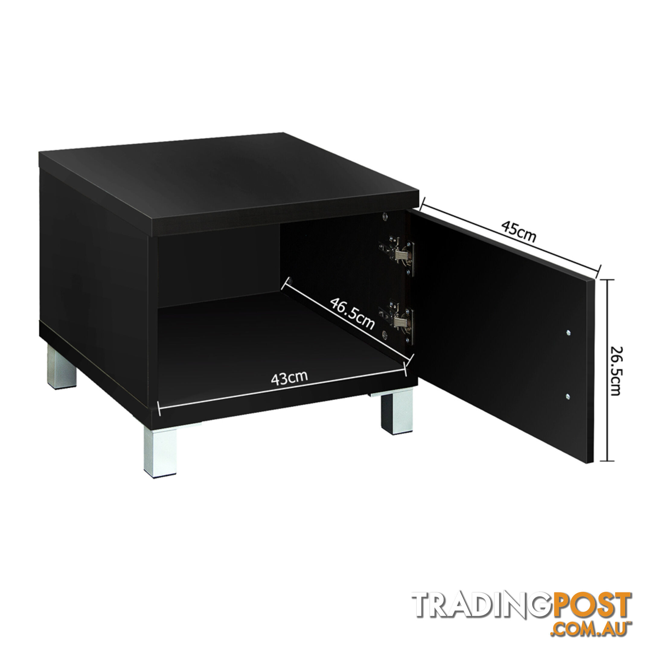 TV Stand Entertainment Unit Lowline Cabinet Drawer Black