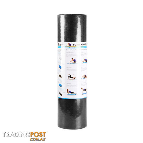 Yoga Gym Pilates EPP Stick Foam Roller Black 45 x 15cm