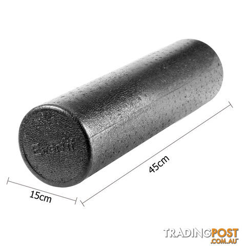 Yoga Gym Pilates EPP Stick Foam Roller Black 45 x 15cm