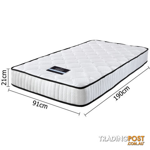 High Density Foam Pocket Spring Mattress 21cm Single