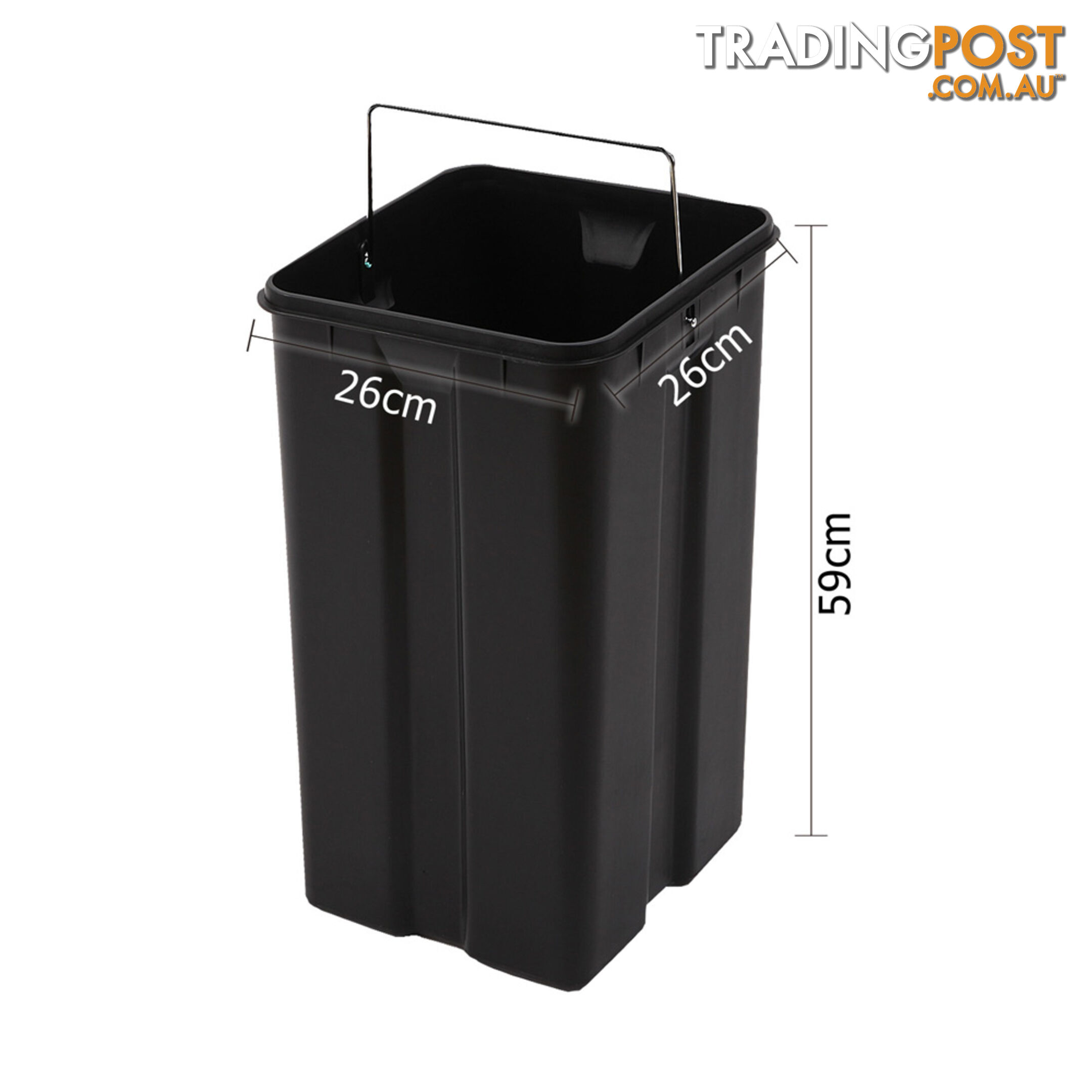 Stainless Steel Pedal  2 Compartments  Rubbish Bin 60L