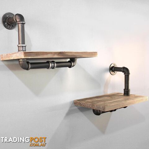 Rustic Industrial DIY Floating Pipe Shelf