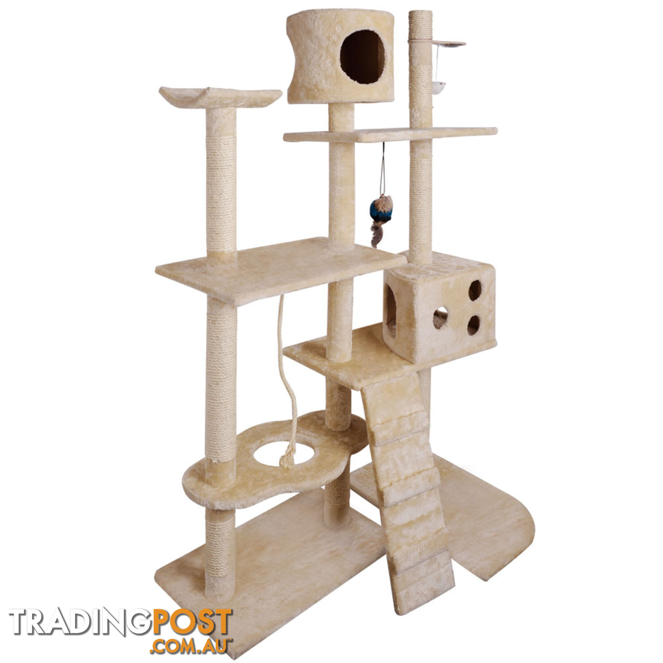 Cat Scratching Poles Post Furniture Tree 170cm Beige