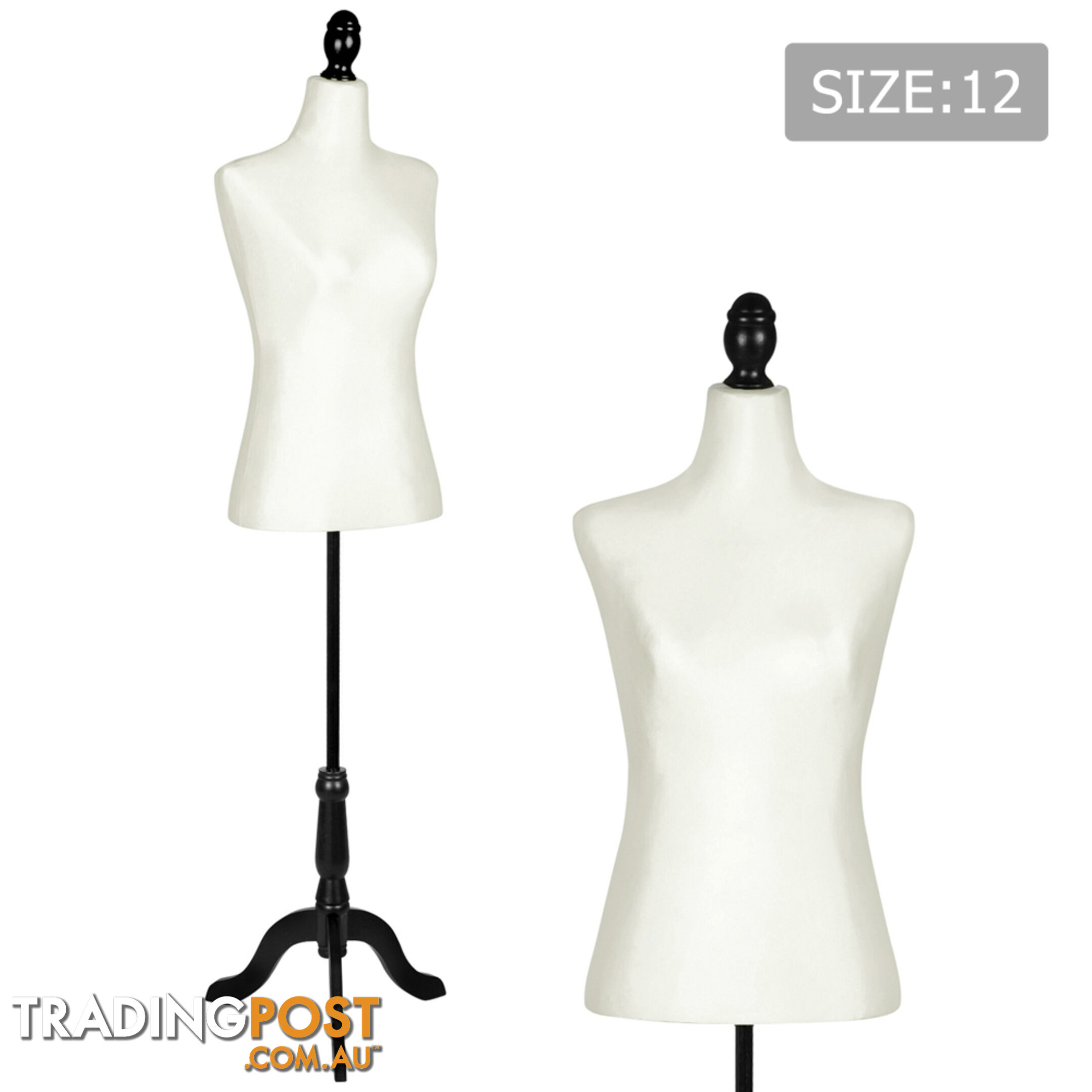 Female Mannequin Cloth Display Tailor Dressmaker Black