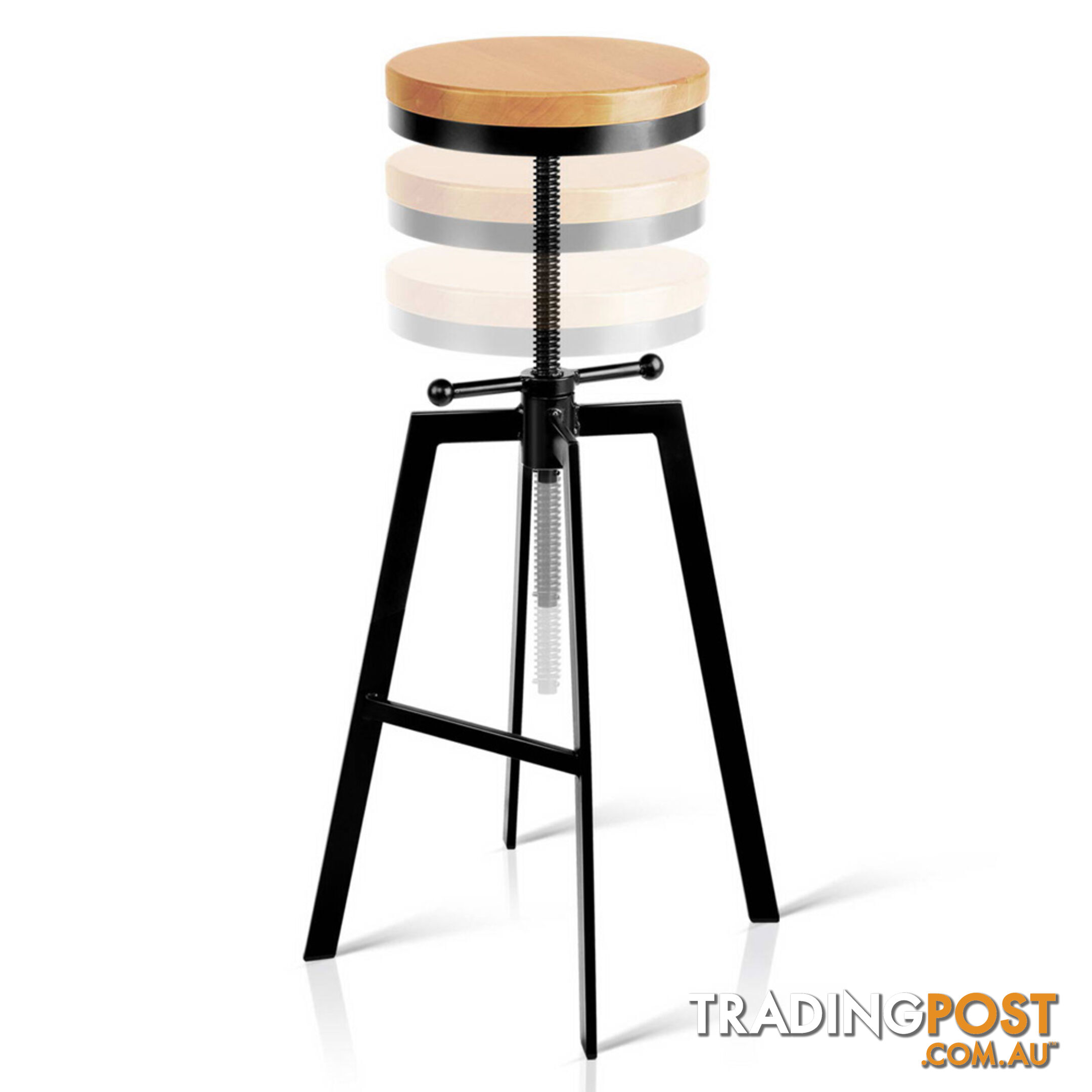 Adjustable Height Industrial Stool