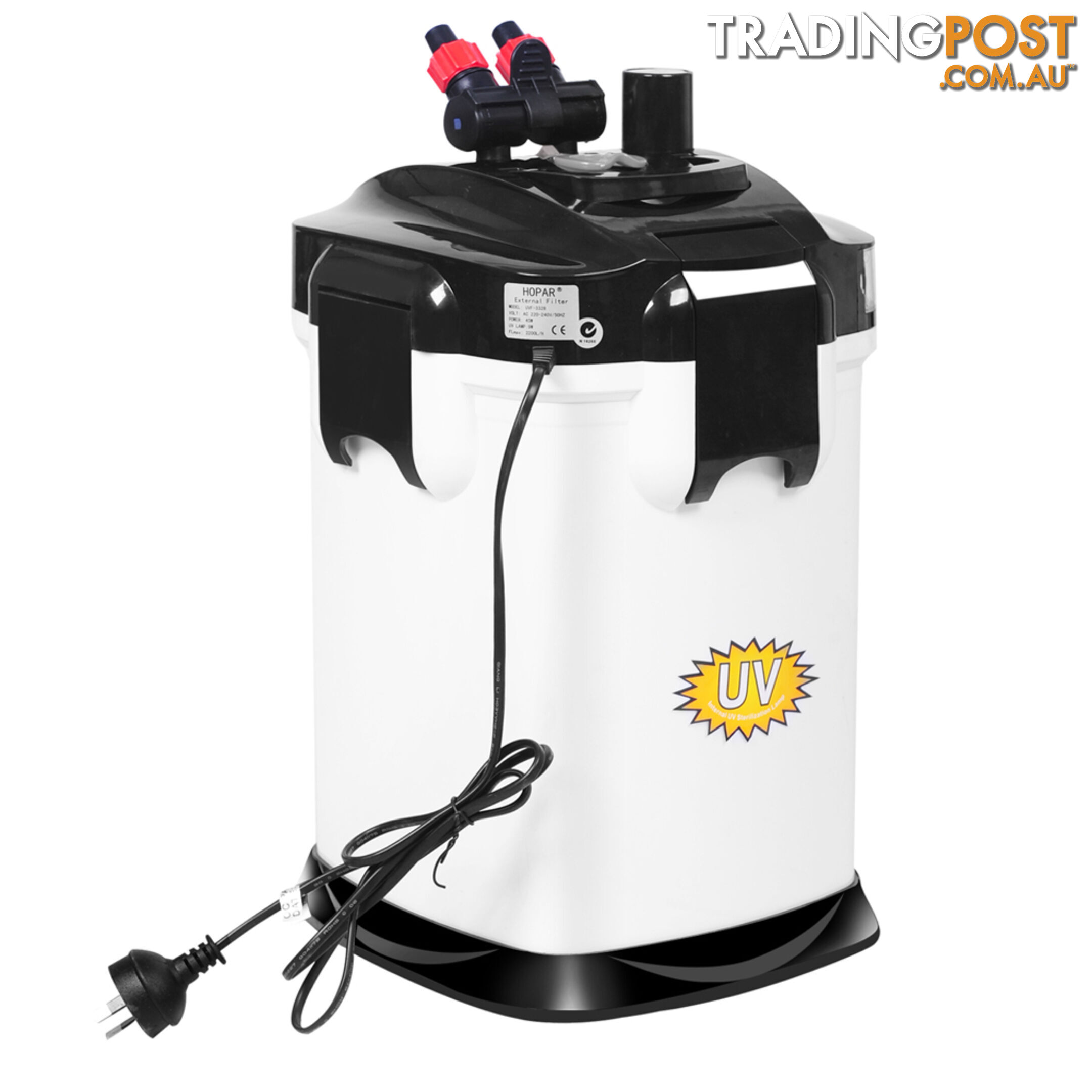 Aquarium Fish Tank External Canister Filter 2200LPH White