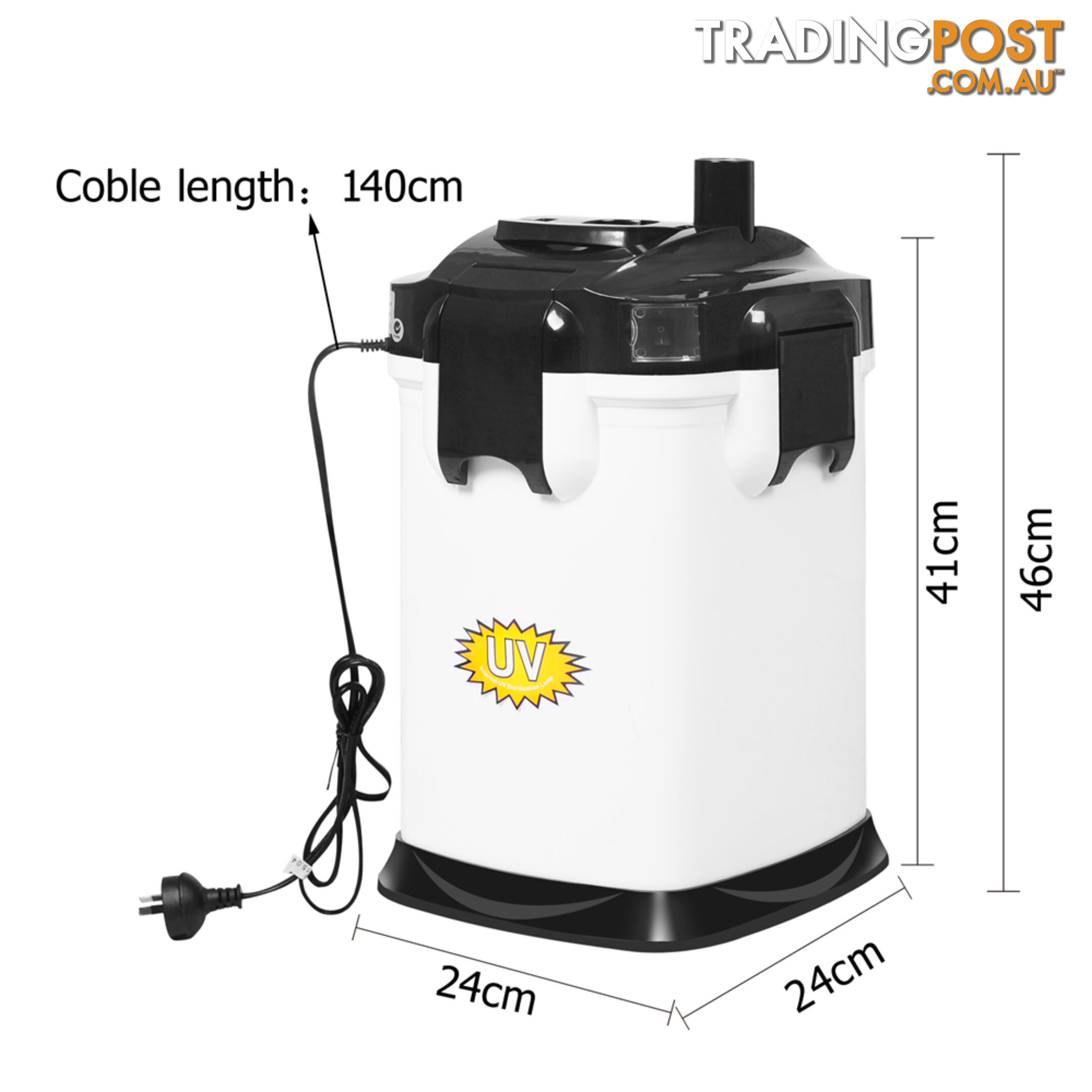 Aquarium Fish Tank External Canister Filter 2200LPH White