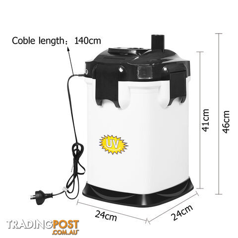 Aquarium Fish Tank External Canister Filter 2200LPH White