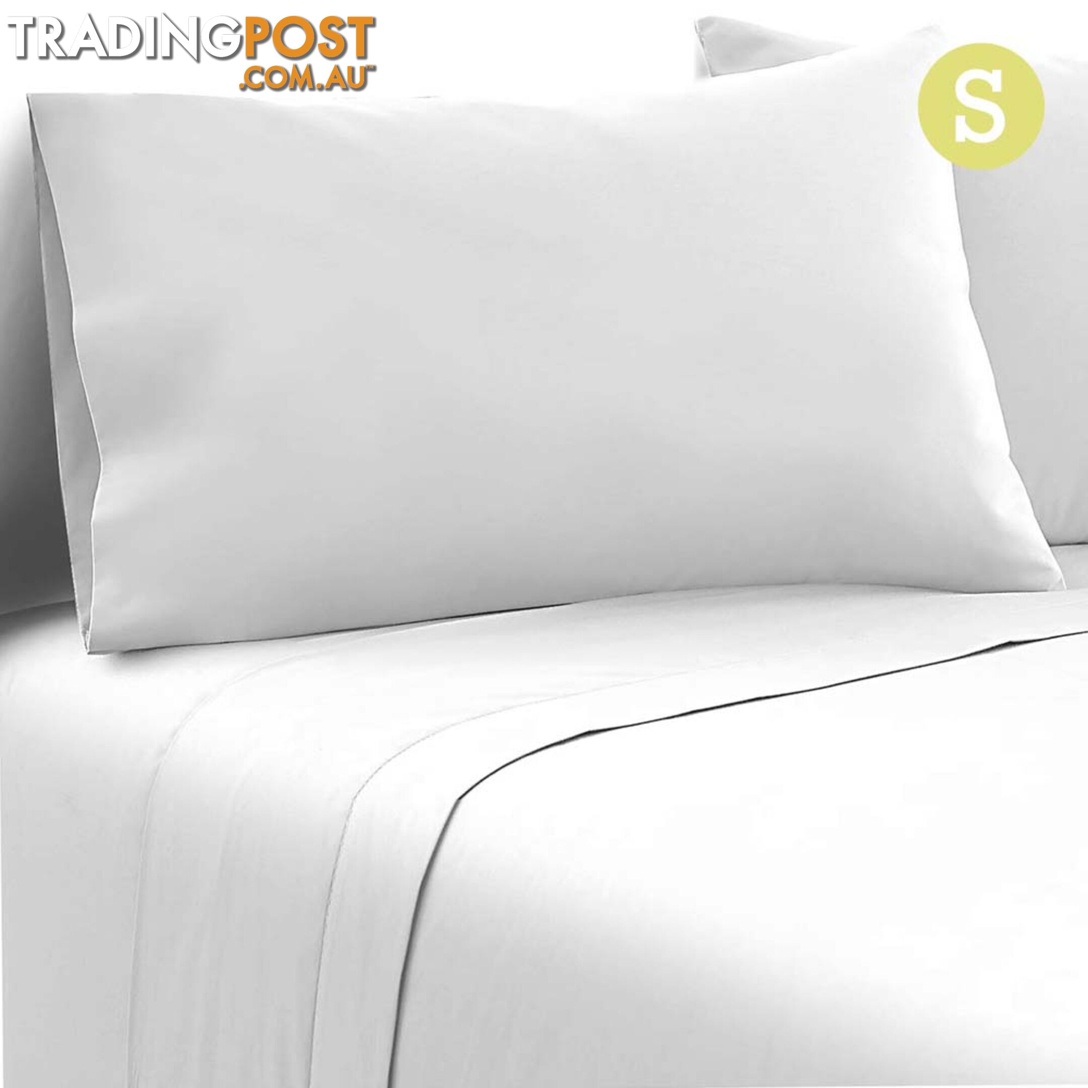 3 Piece Microfibre Sheet Set Single _ White