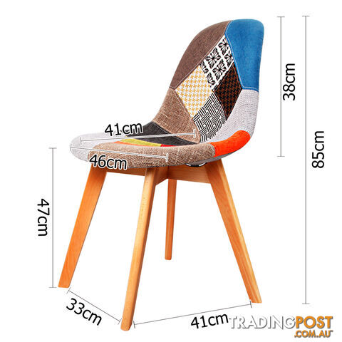 Set of 2 Replica Eames Dining Chairs Fabric - photo 2 of 9