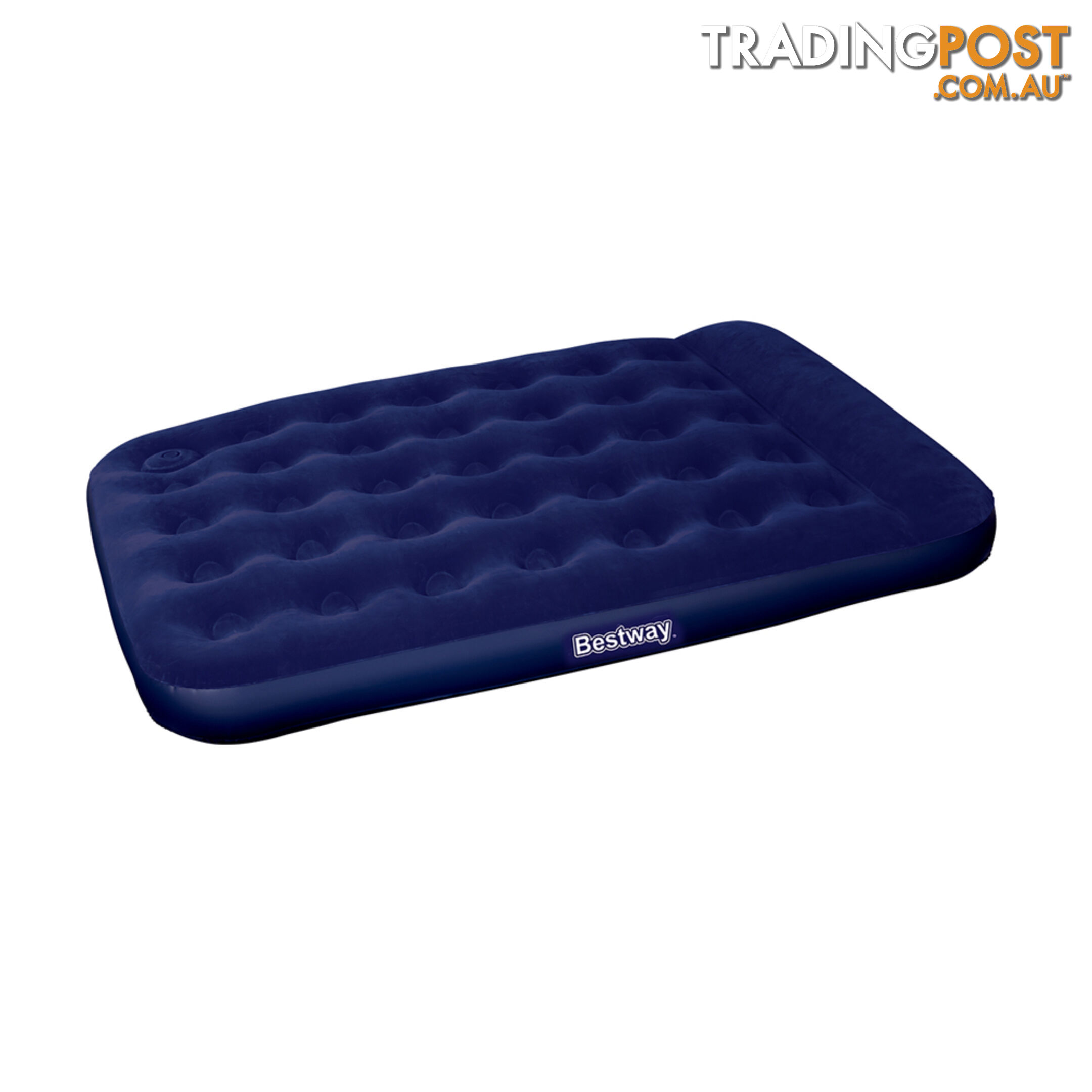 Bestway Double Inflatable Air Mattress Bed w/ Built-in Foot Pump Blue