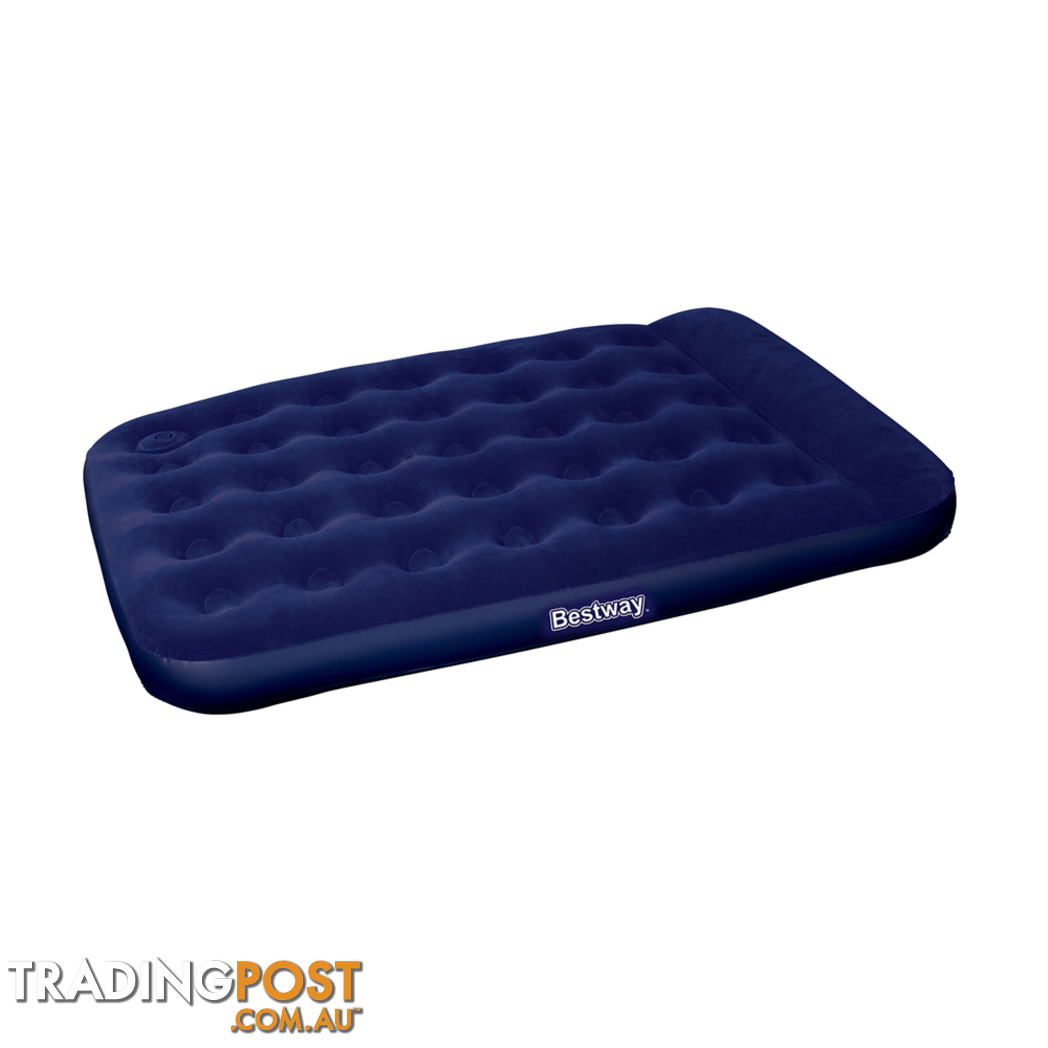 Bestway Double Inflatable Air Mattress Bed w/ Built-in Foot Pump Blue