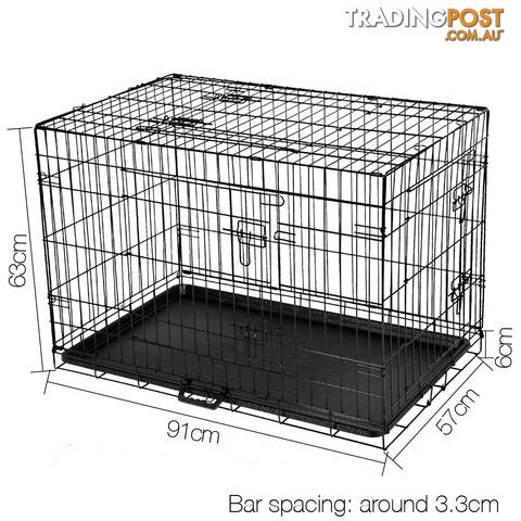 Metal Collapsible Dog Cage 36IN