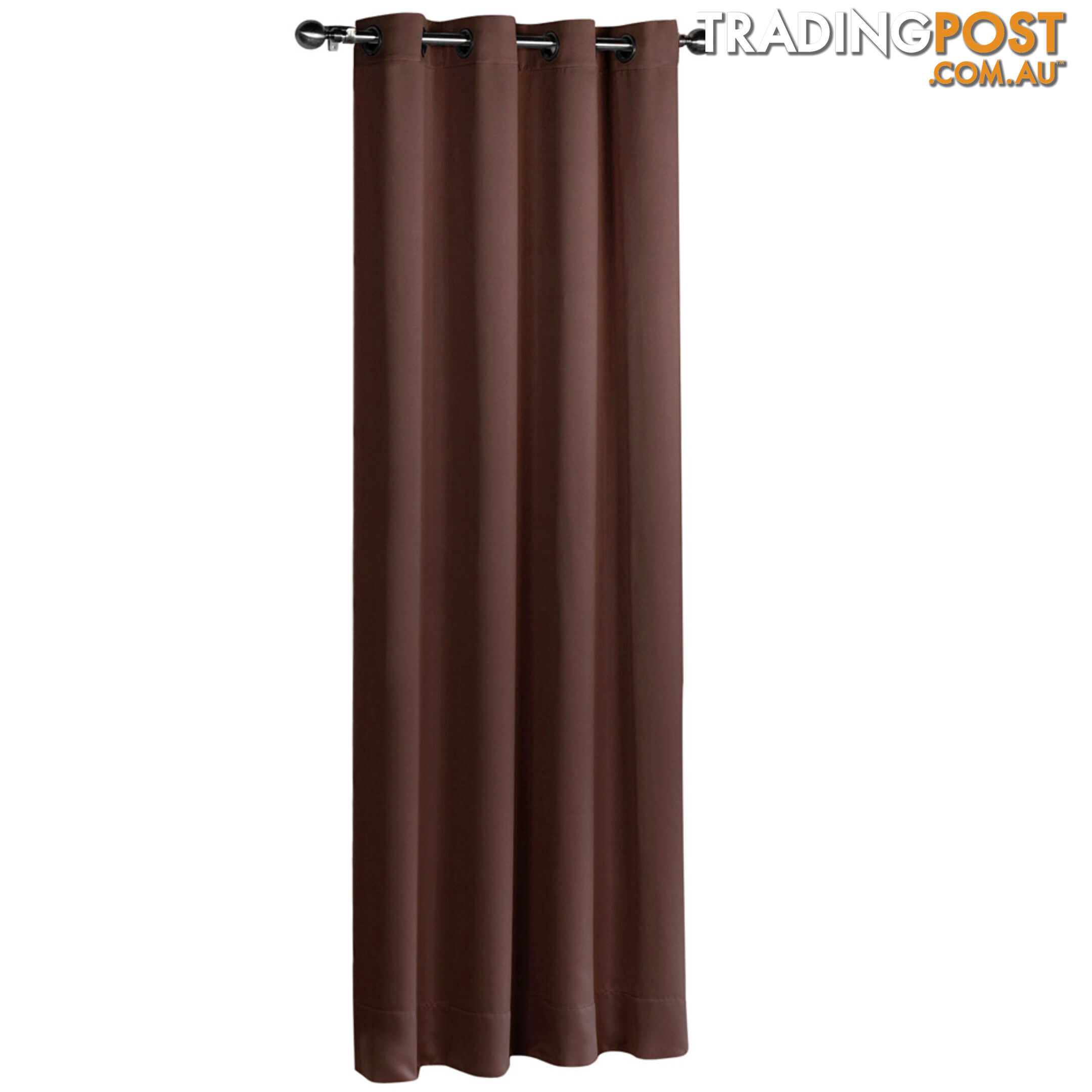 ArtQueen 3 Pass Eyelet Blockout Curtain Brown 240cm