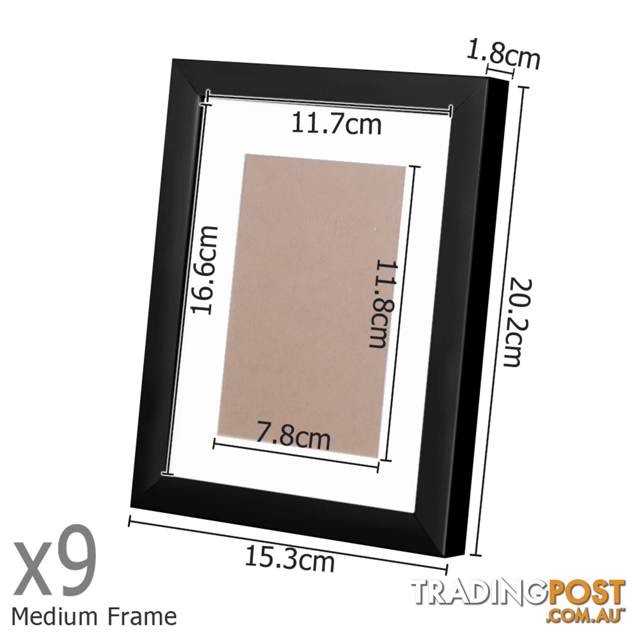 23 pcs Photo Frames Set Wall Black