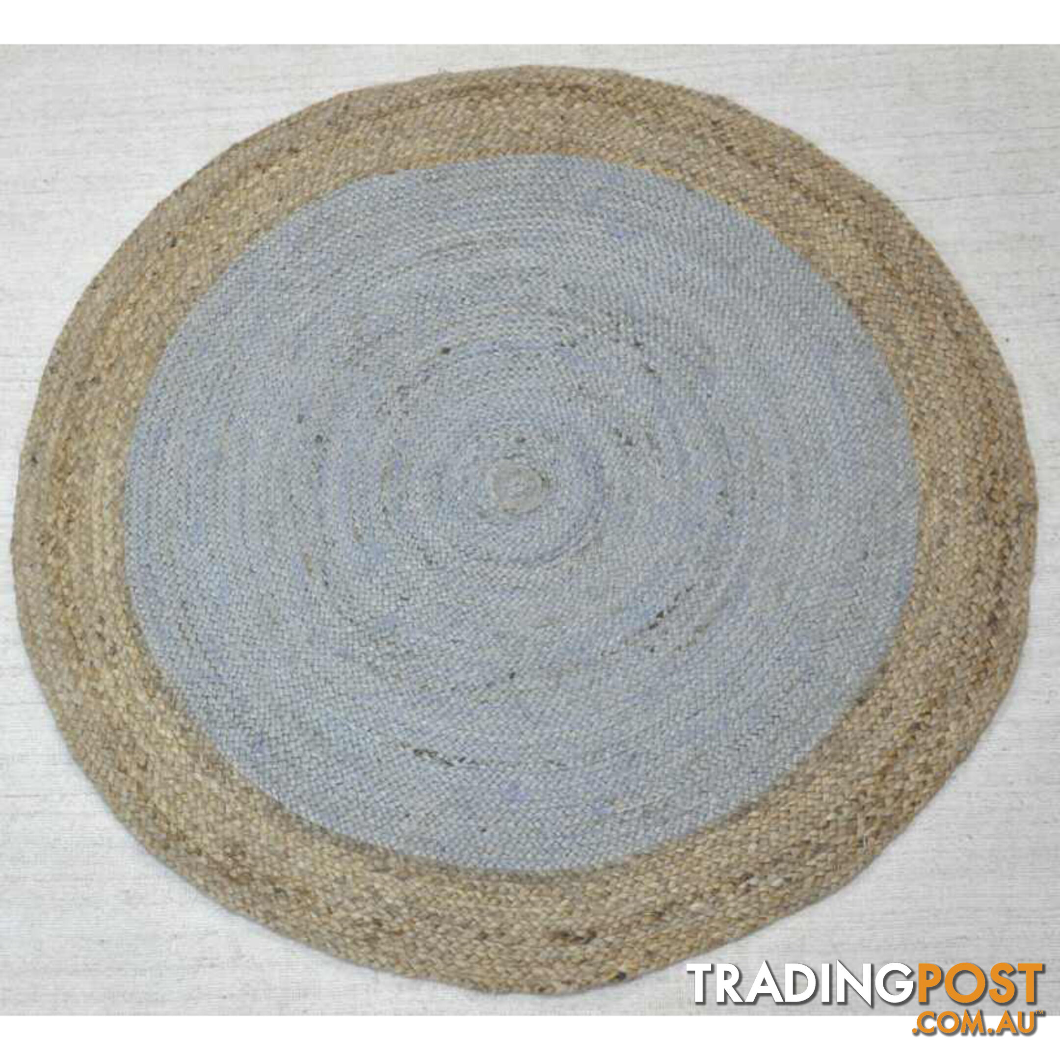 Jute Round Grey Rug Grey & Natural 200x200cm