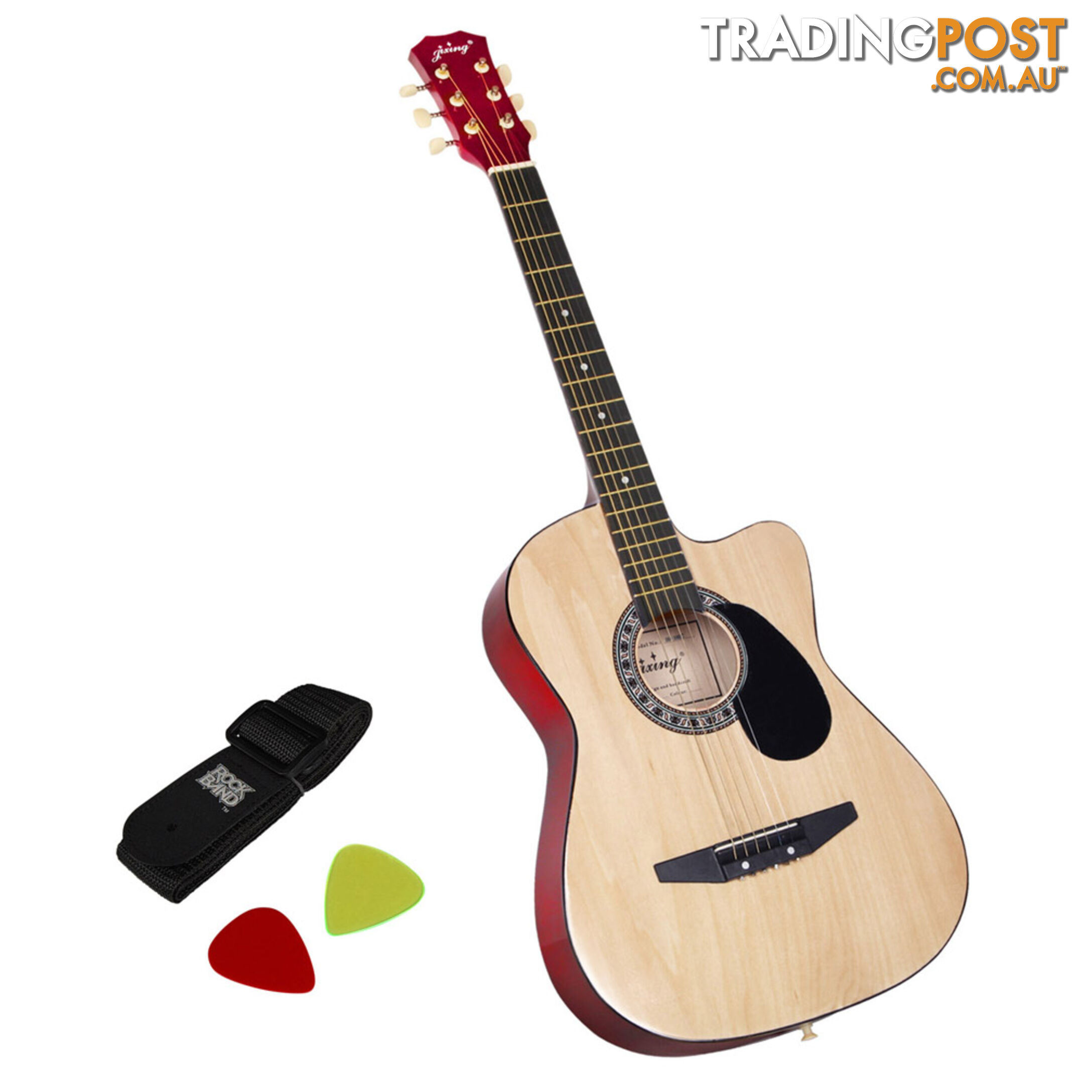 38 Inch Wooden Acoustic Guitar Natural