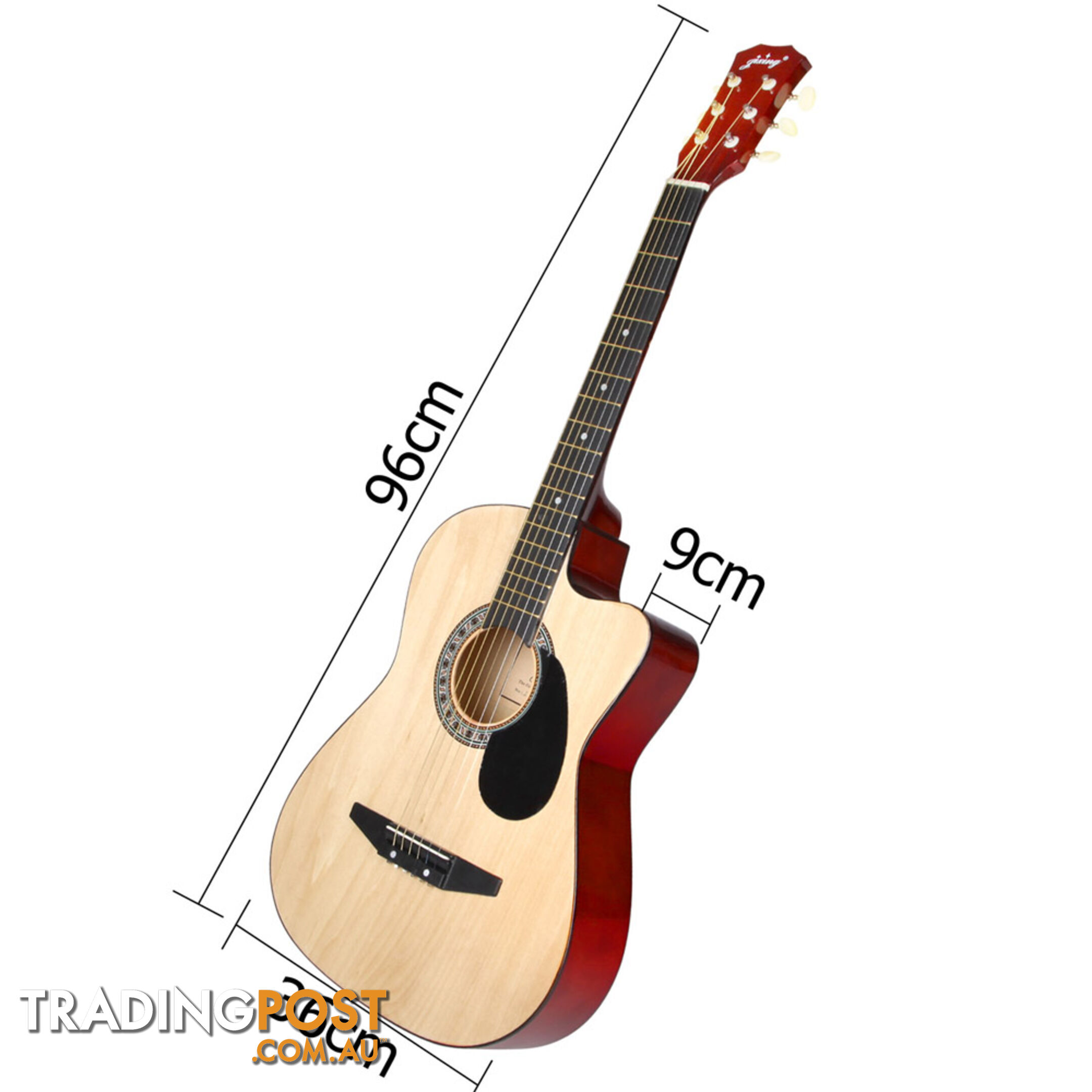 38 Inch Wooden Acoustic Guitar Natural