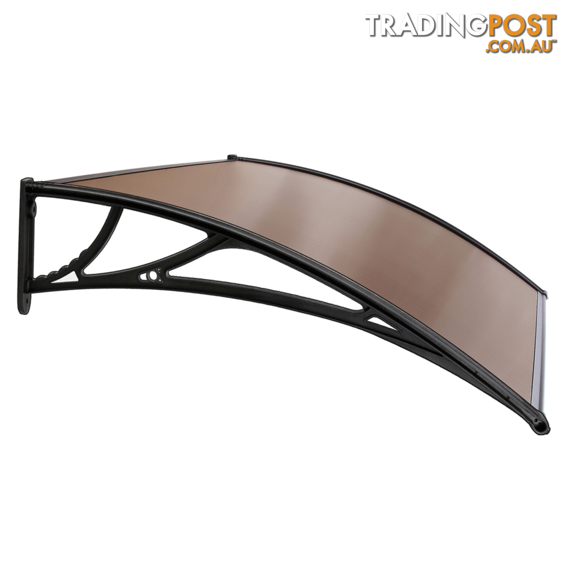 DIY Window Door Awning Cover Brown 100 x 200cm