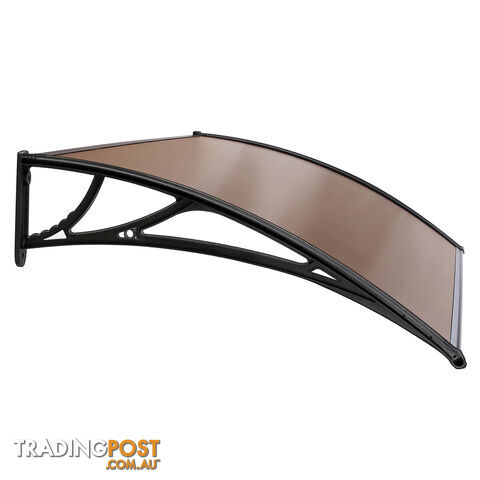 DIY Window Door Awning Cover Brown 100 x 200cm