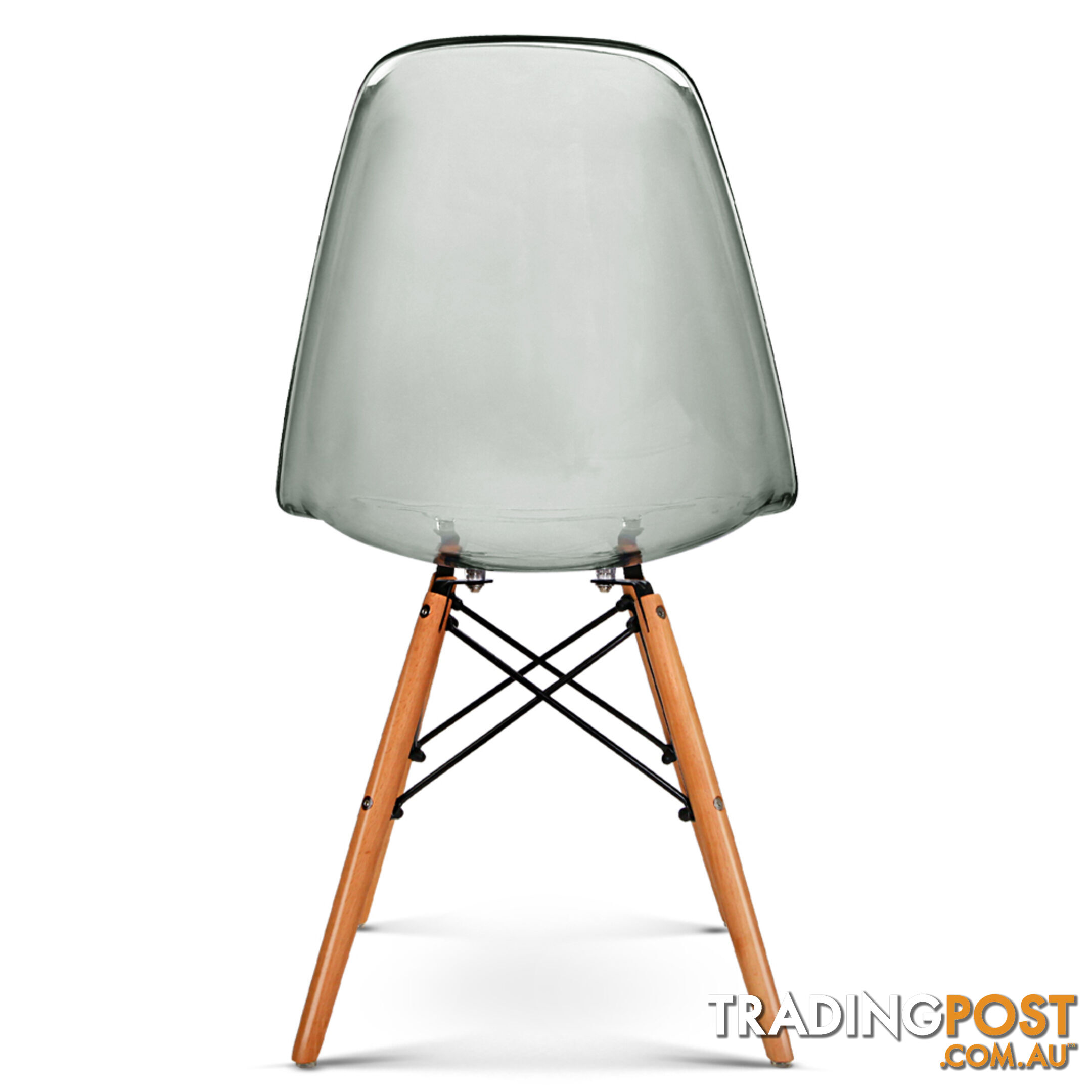 Set of 4 Replica Eames Dining Chairs - Transparent Grey