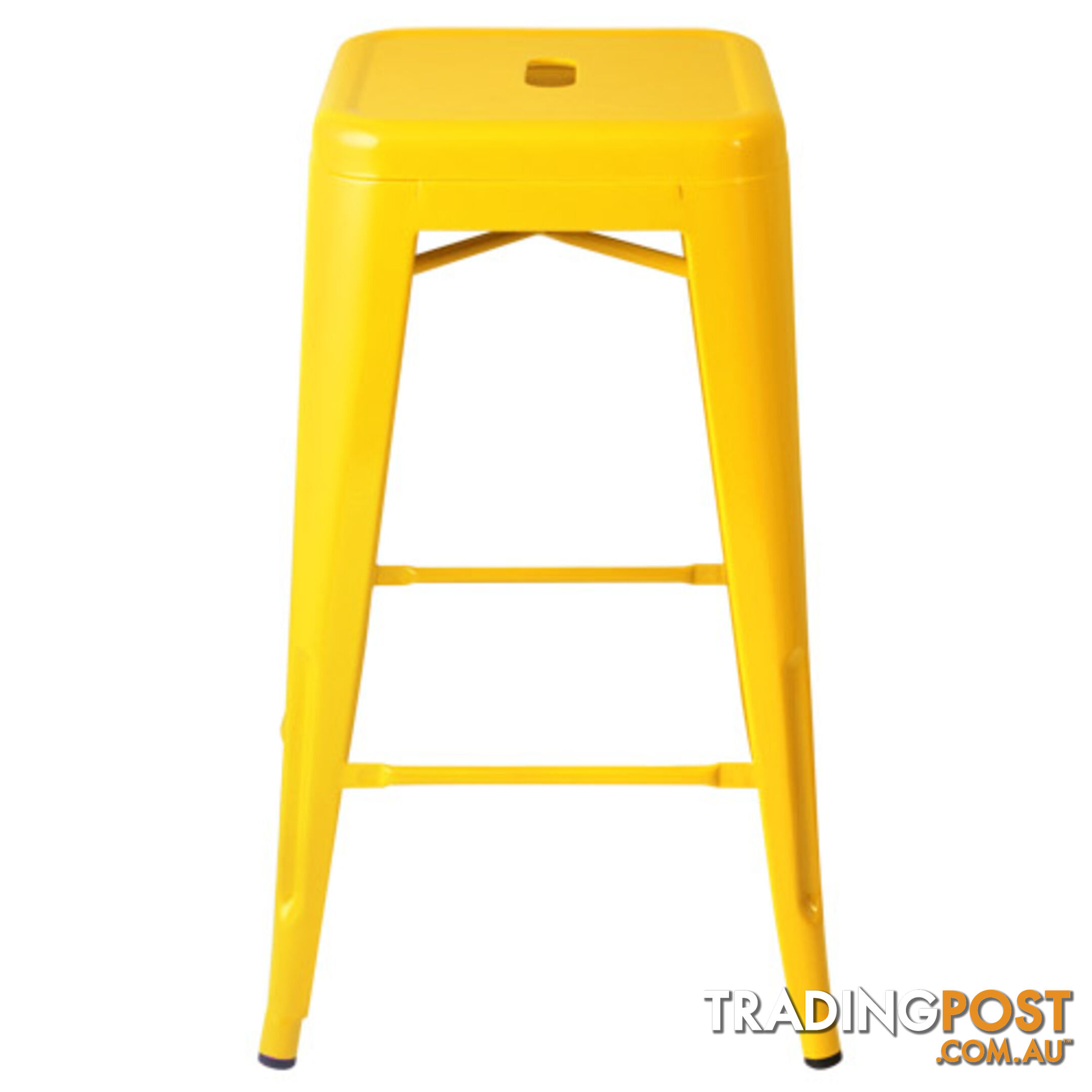 Set of 4 Replica Tolix Kitchen Bar Stool 66cm Yellow