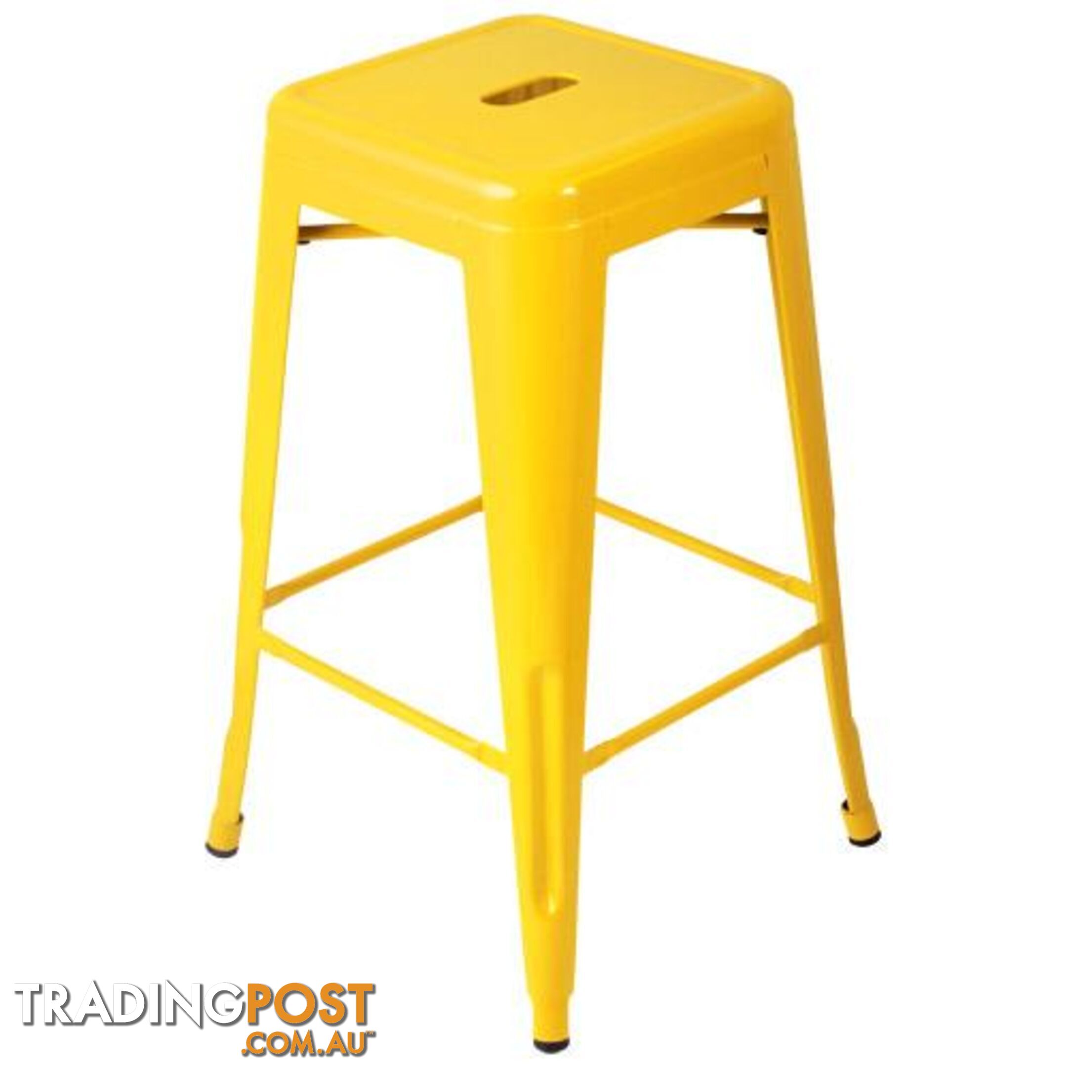 Set of 4 Replica Tolix Kitchen Bar Stool 66cm Yellow