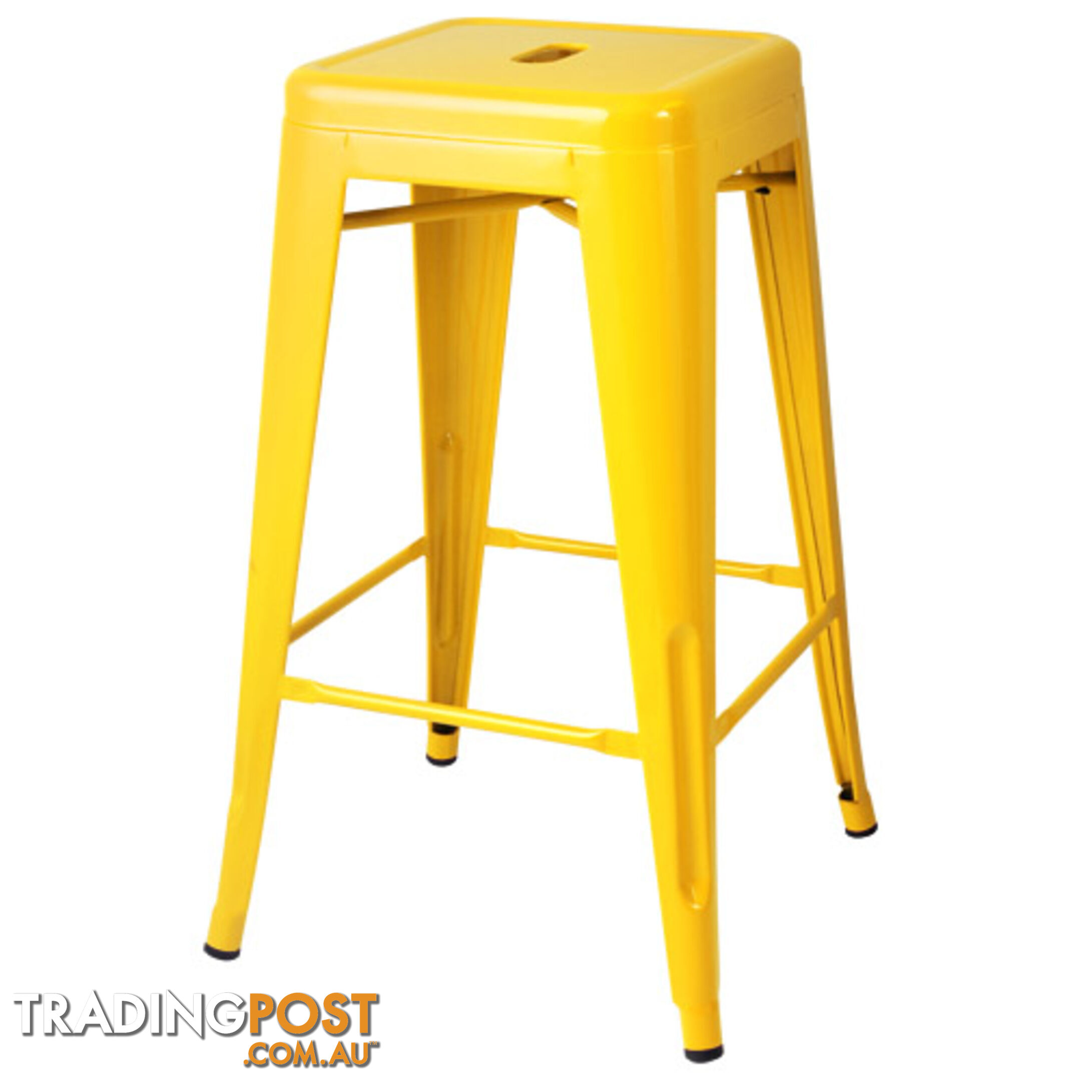 Set of 4 Replica Tolix Kitchen Bar Stool 66cm Yellow