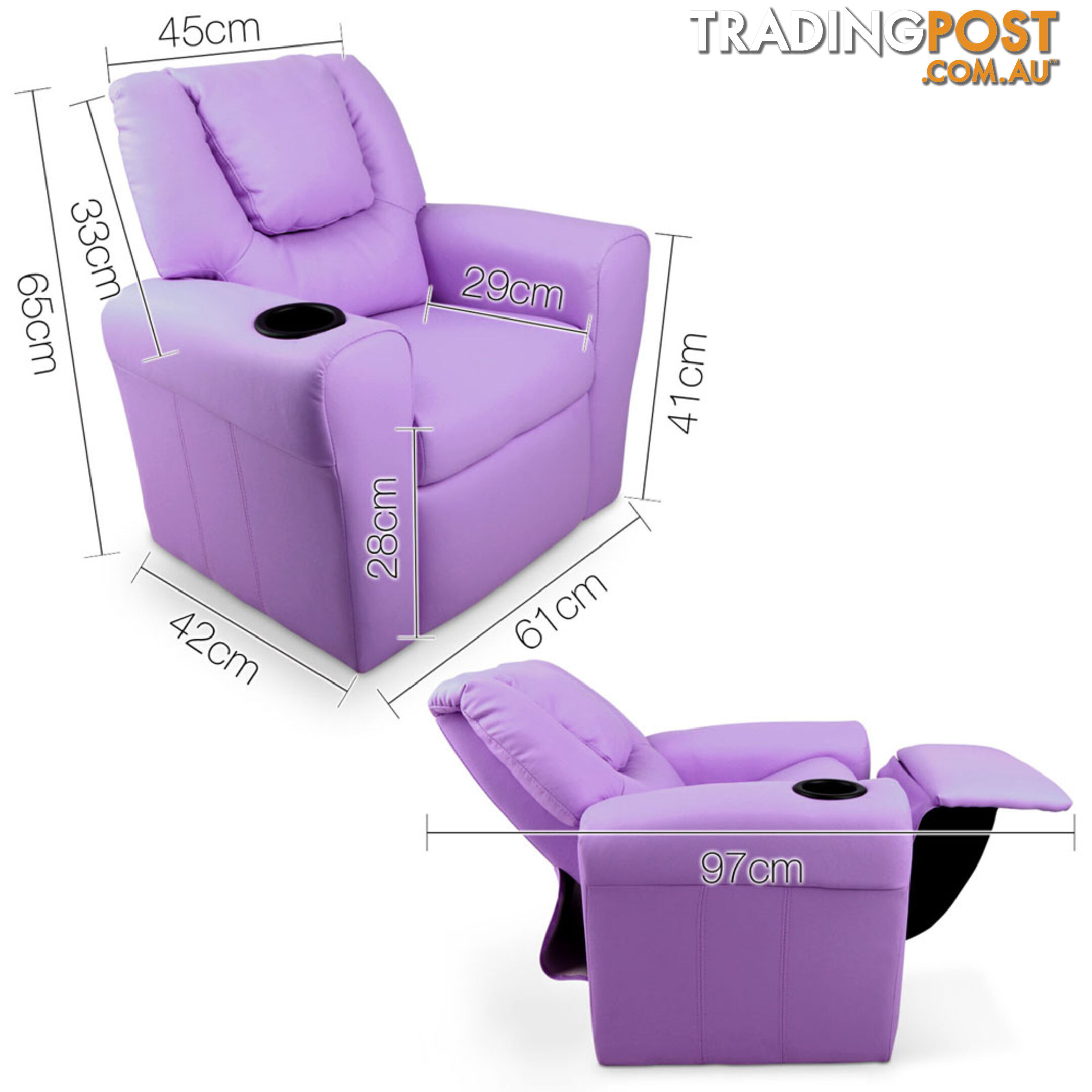 Kids Recliner - Purple