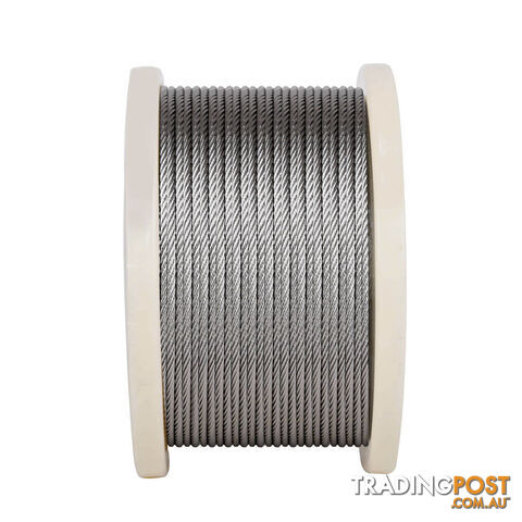 7 x 7 Marine Stainless Steel Wire Rope 100M