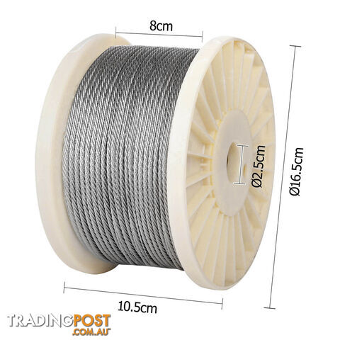 7 x 7 Marine Stainless Steel Wire Rope 100M