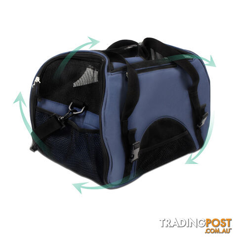 Portable Pet Carrier with Safety Leash - Blue - photo 4 of 11