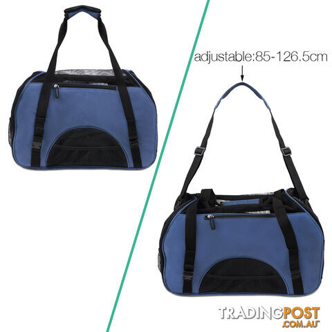 Portable Pet Carrier with Safety Leash - Blue - photo 3 of 11