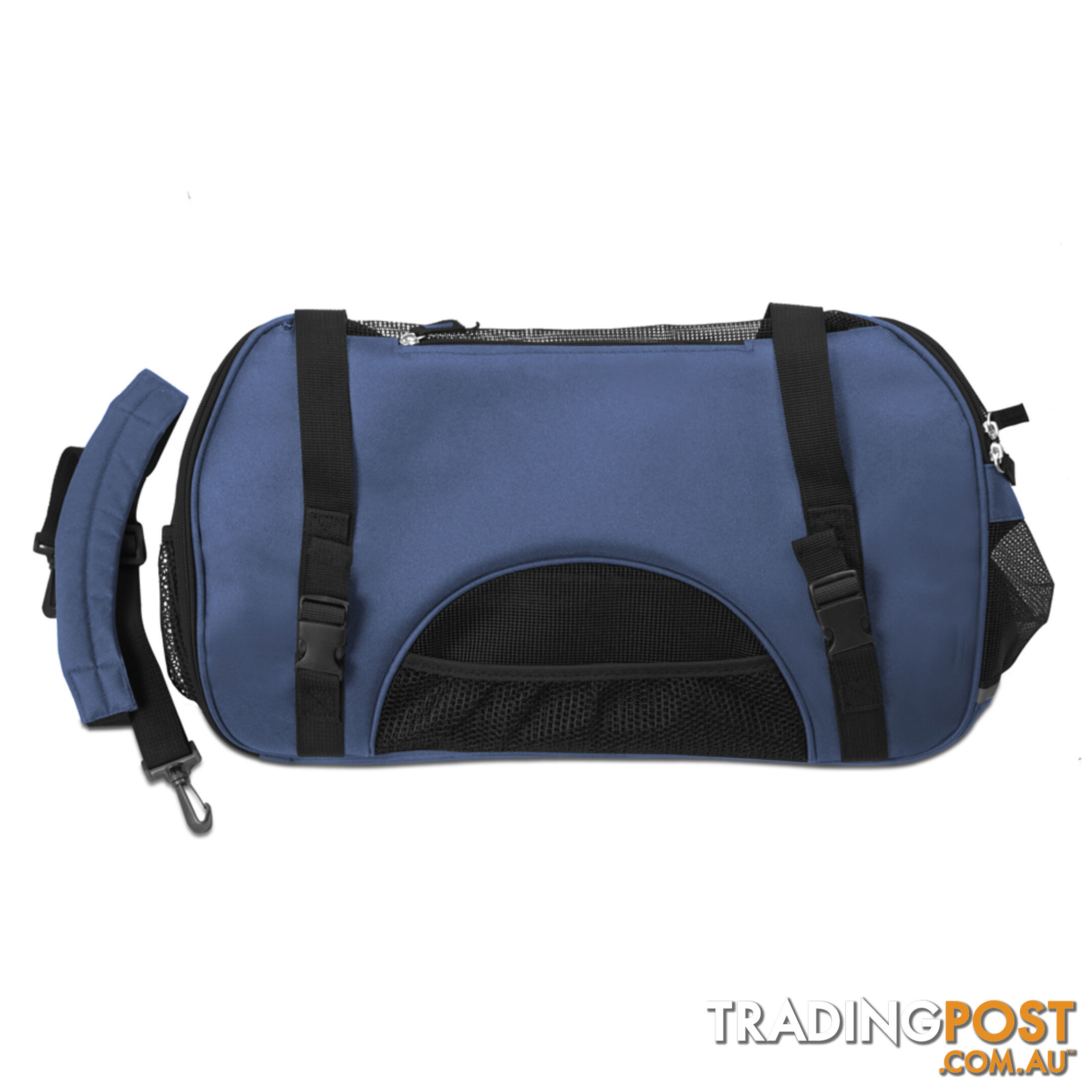Portable Pet Carrier with Safety Leash - Blue