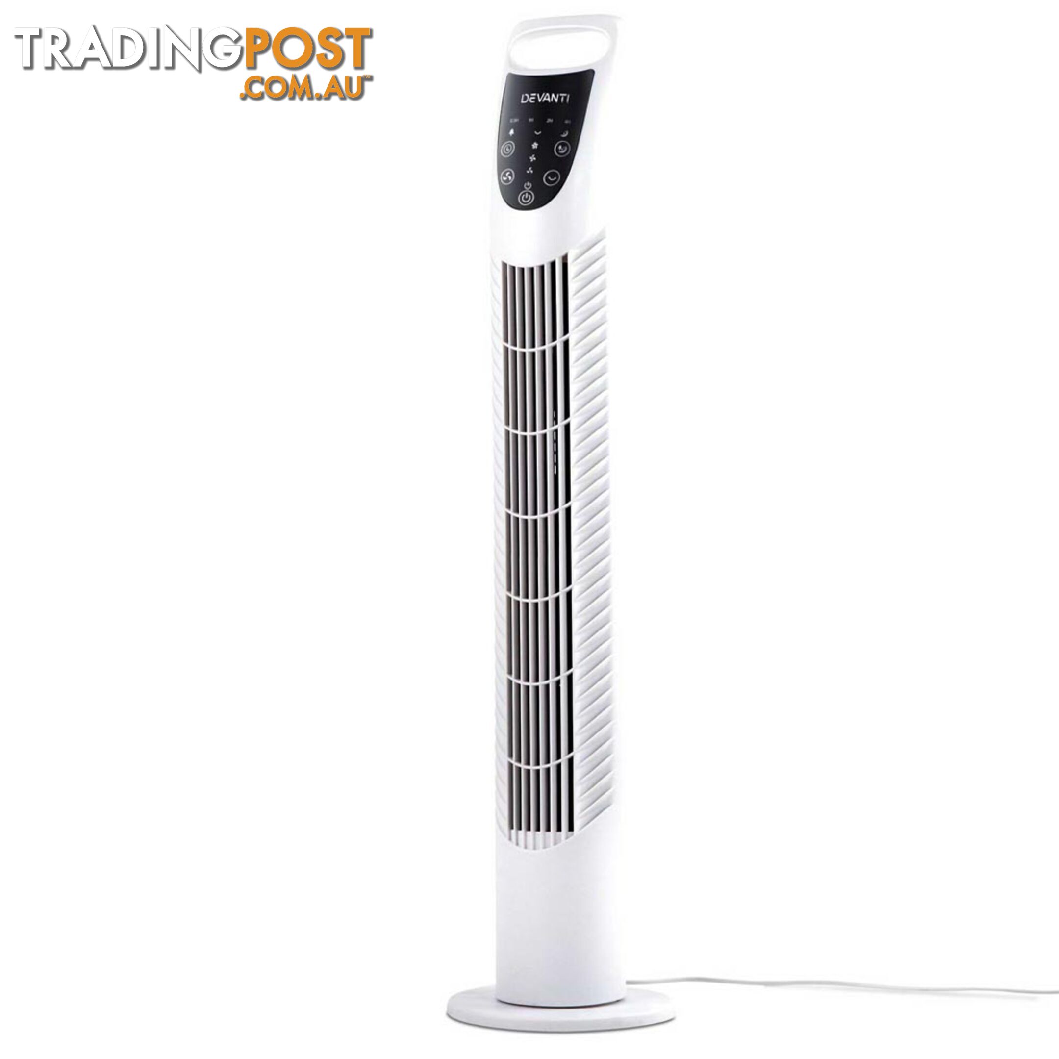 3 Speed Tower Fan  with Remote Control - White